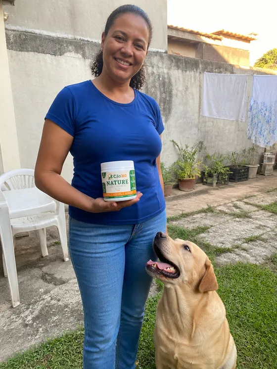 Foto da Carla com o Zeus