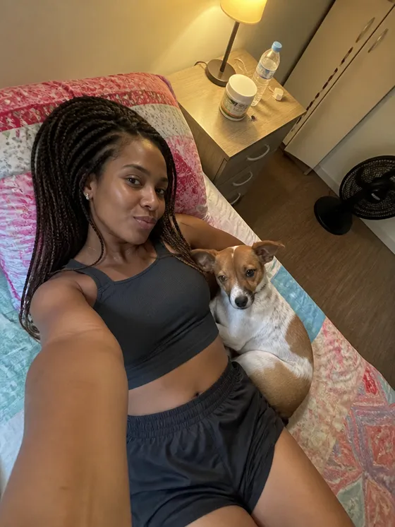 Foto da Jéssica com a Mel